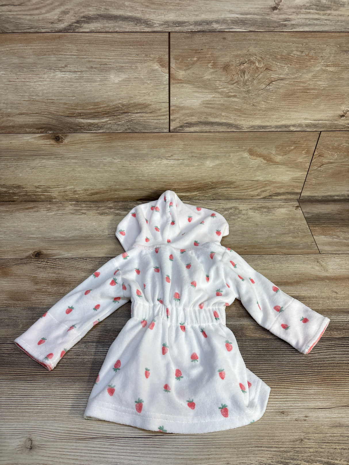 Just One You Strawberry Print Robe White sz 0-9m