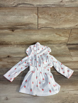 Just One You Strawberry Print Robe White sz 0-9m