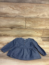 Simple Joys Chambray Peplum Top Blue sz 3T