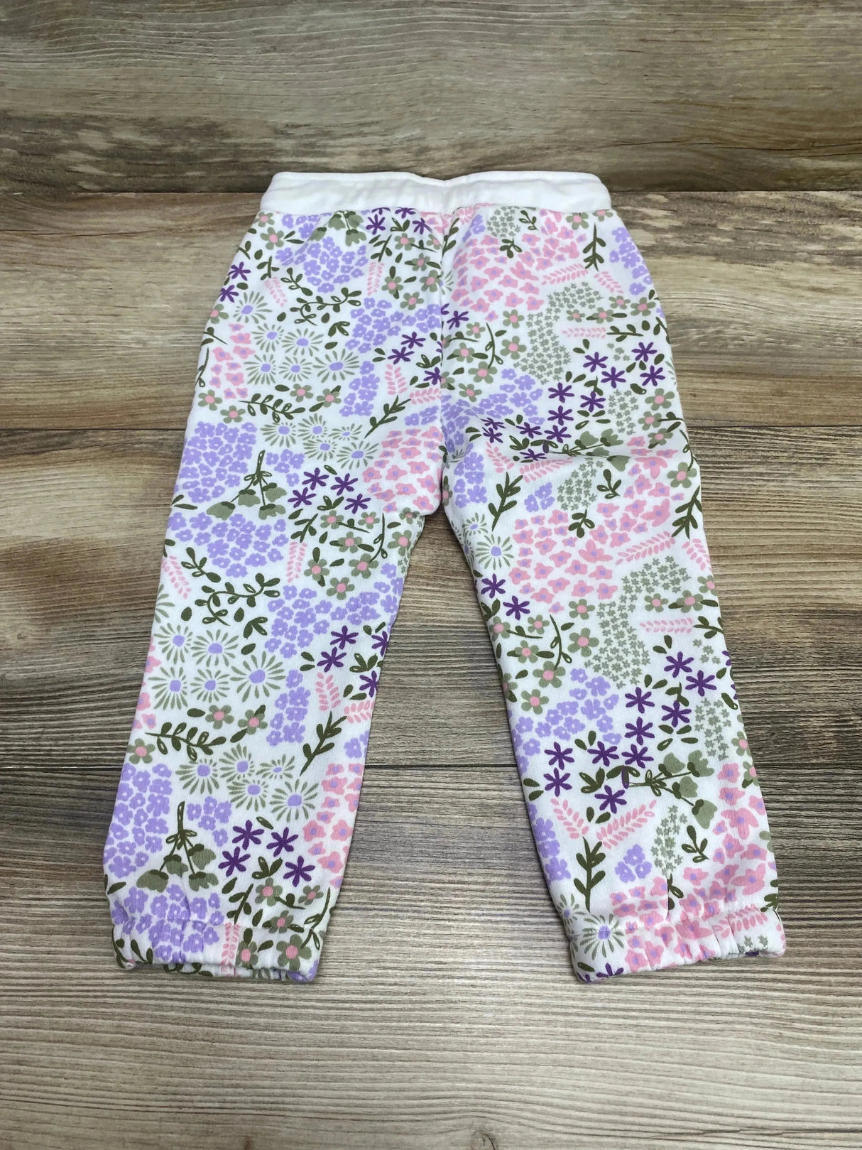 NEW Okie Dokie Fleece Floral Jogger Pant sz 18m