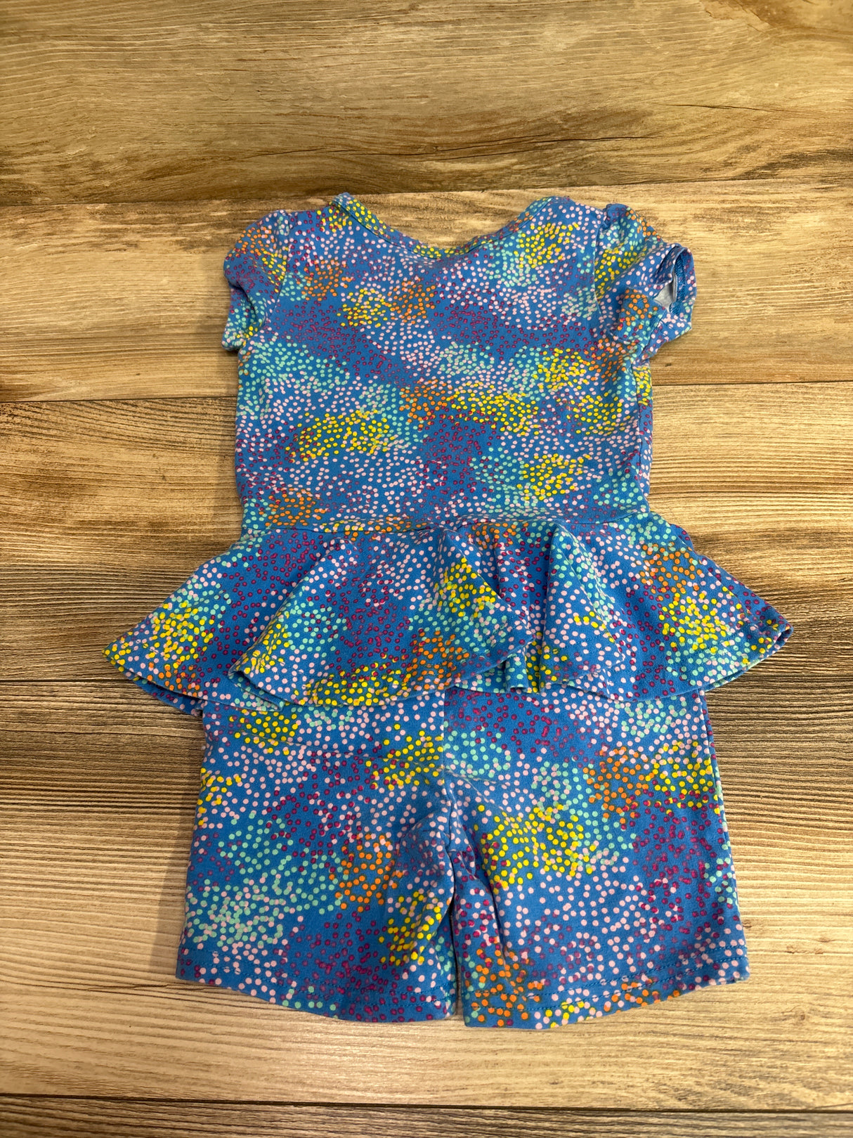 Dot Dot Smile Terrazzo Romper Blue sz 3/4T