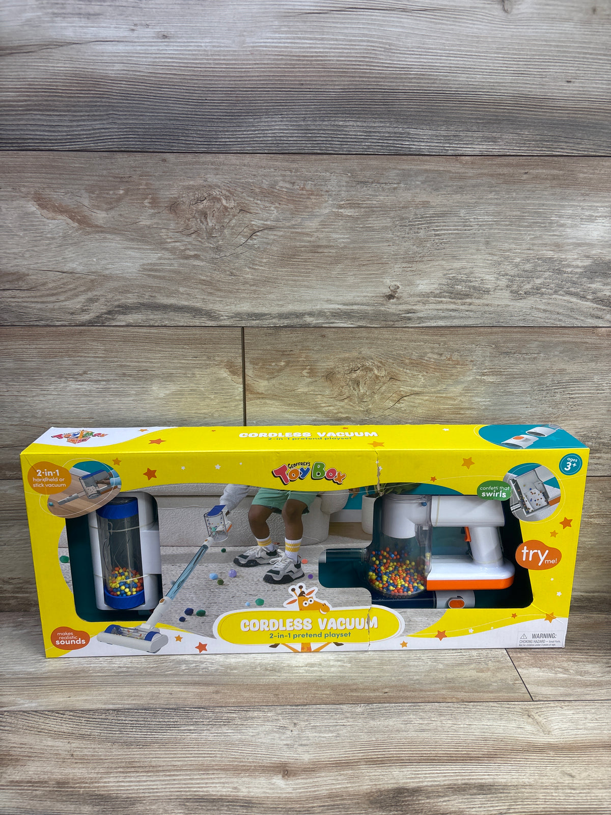 NEW Geoffrey's Toy Box 2-in-1 Cordless Vacuum