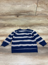 Carter's Henley Striped Long Sleeve Shirt Navy sz 18m
