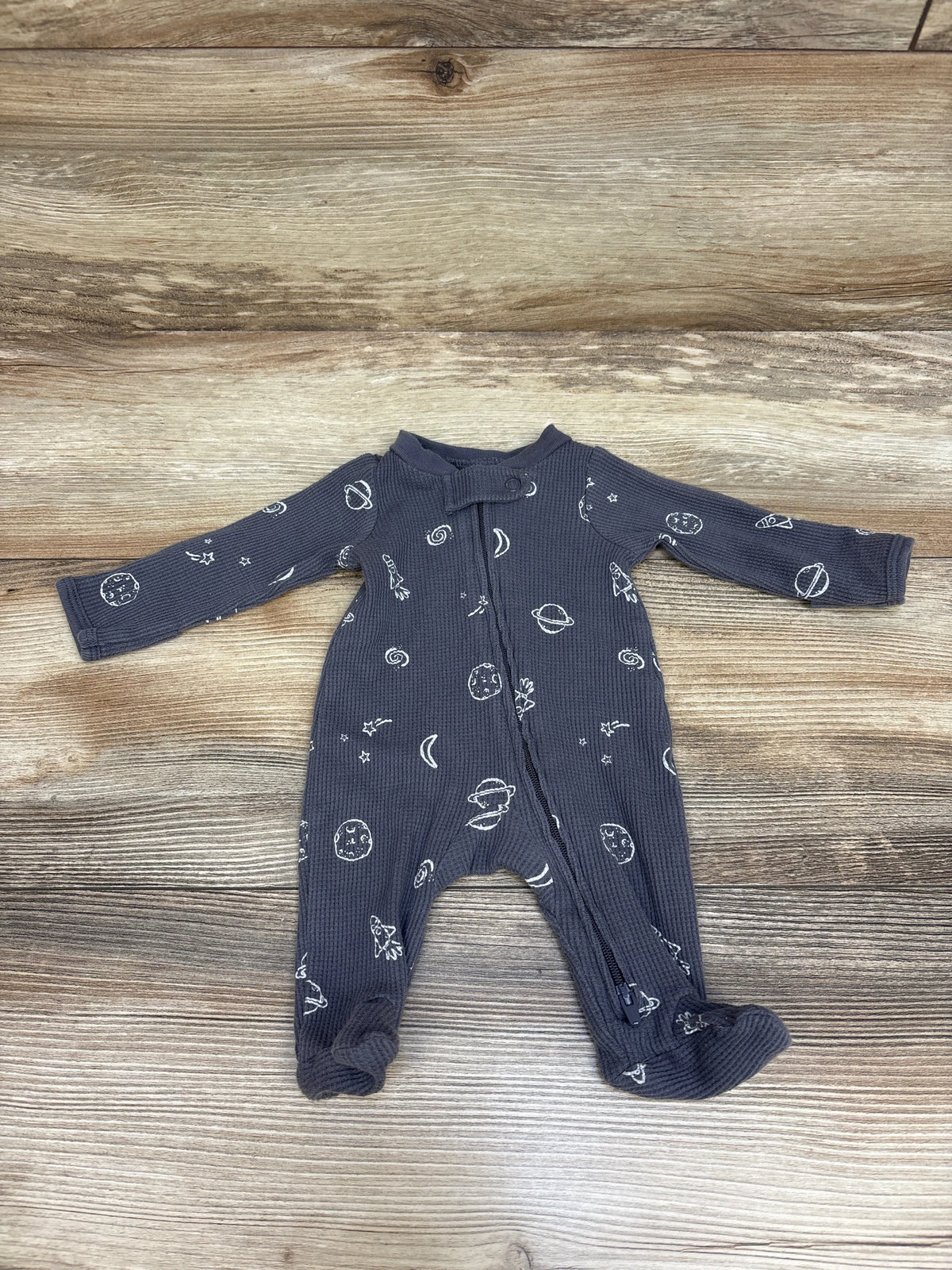 Carter's Waffle Knit Sleeper Grey sz Preemie