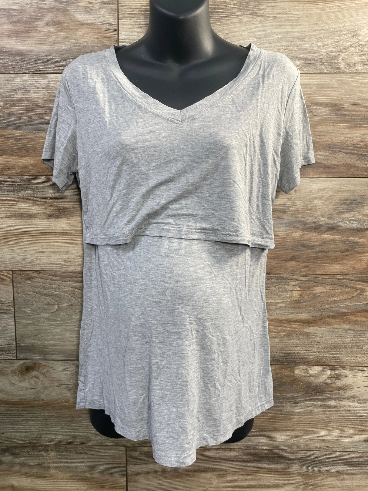 Bearsland Short Sleeve Nursing Shirt Grey sz Medium