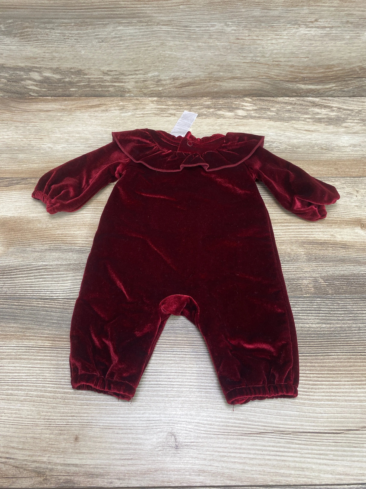 Baby Starters Velvet Coverall Red sz Newborn