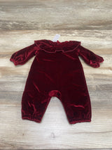 Baby Starters Velvet Coverall Red sz Newborn