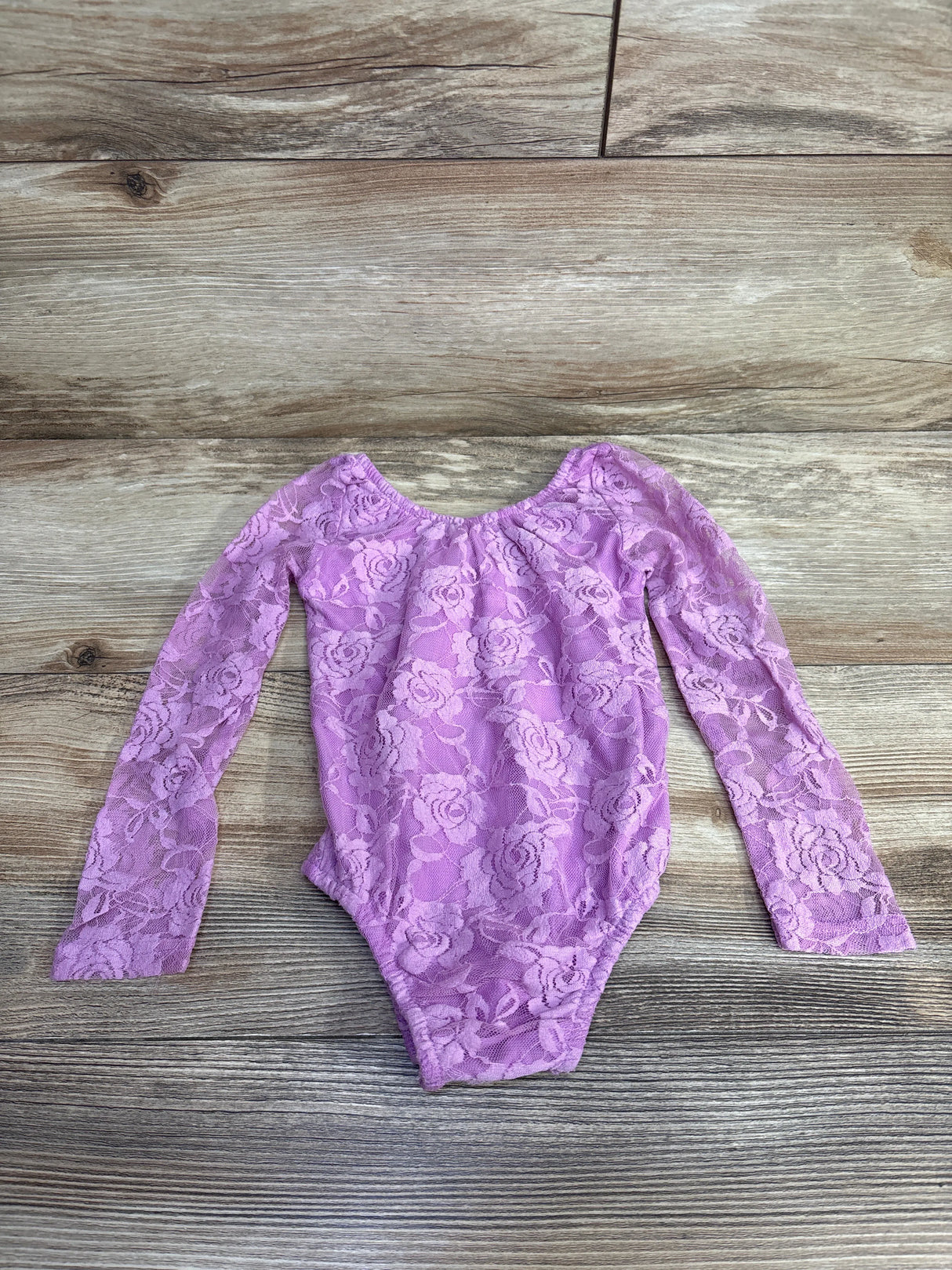 Bailey's Blossoms Laced Long Sleeve Bodysuit Lilac sz 2T