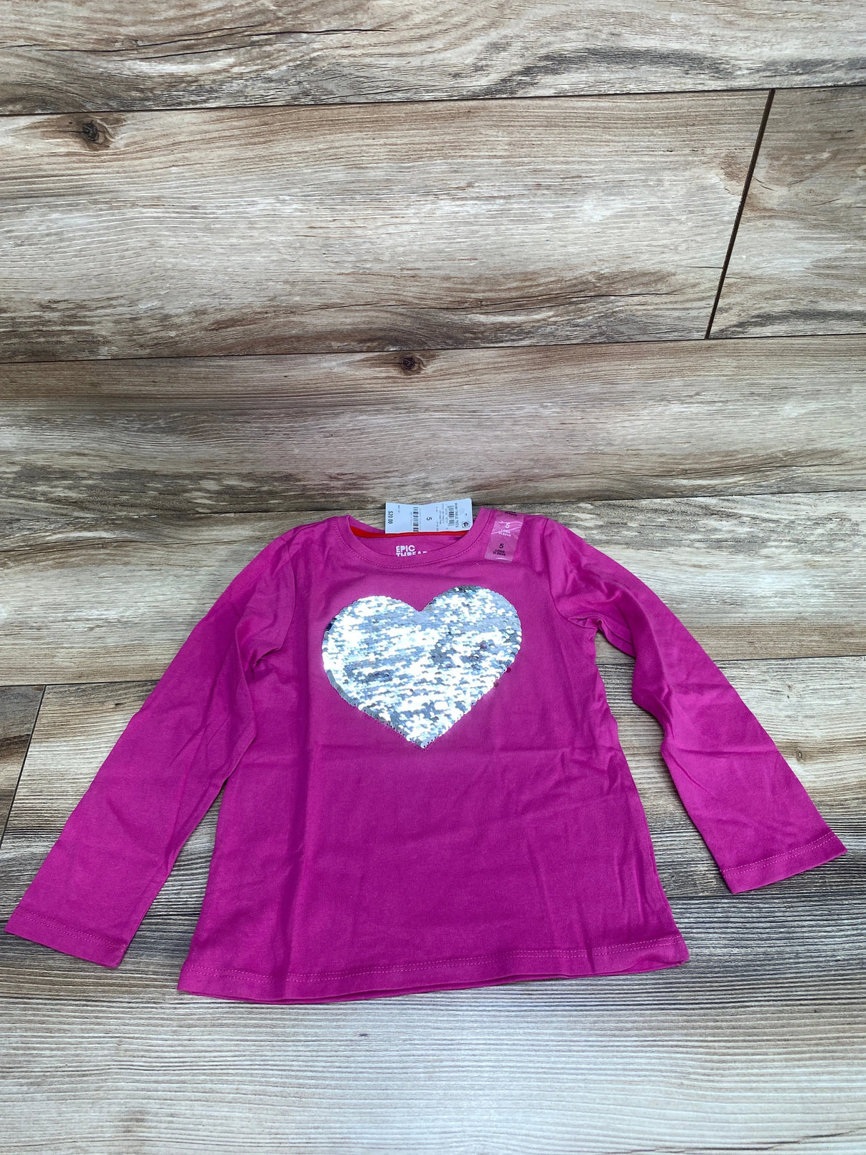 Epic Threads Sequin Heart Shirt sz 5T