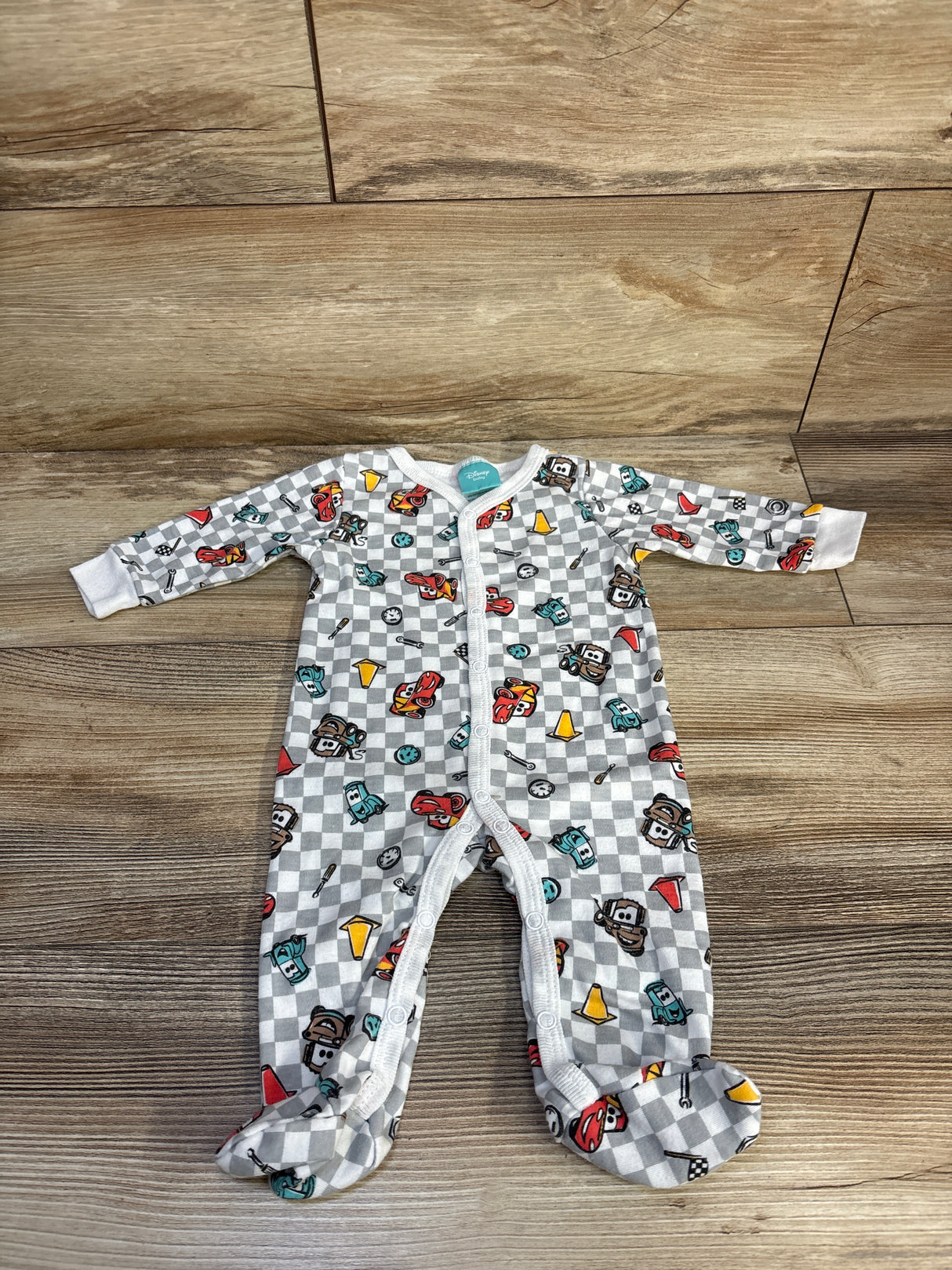 Disney Baby Lighting Macqueen Checkered Sleeper Grey sz 0-3m