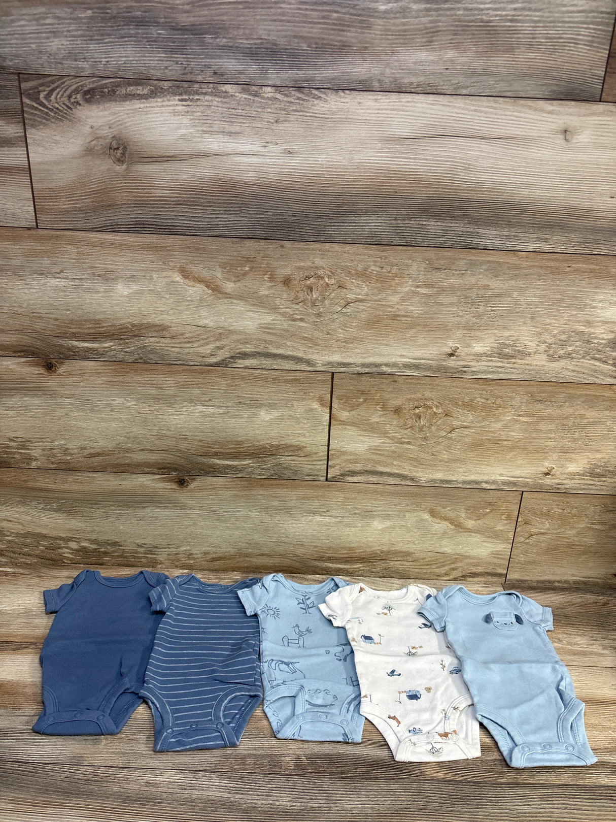 Carter's 5pk Bodysuits Blue sz Newborn