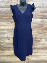 Seraphine Frill Sleeve Dress Navy sz Small