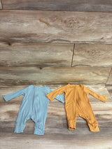 Cloud Island 2pc Footless Modal Sleepers Blue/Yellow sz Newborn