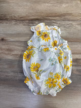 Old Navy Sleeveless Ruffle-Trim Smocked Bubble Romper Ivory sz 18-24m