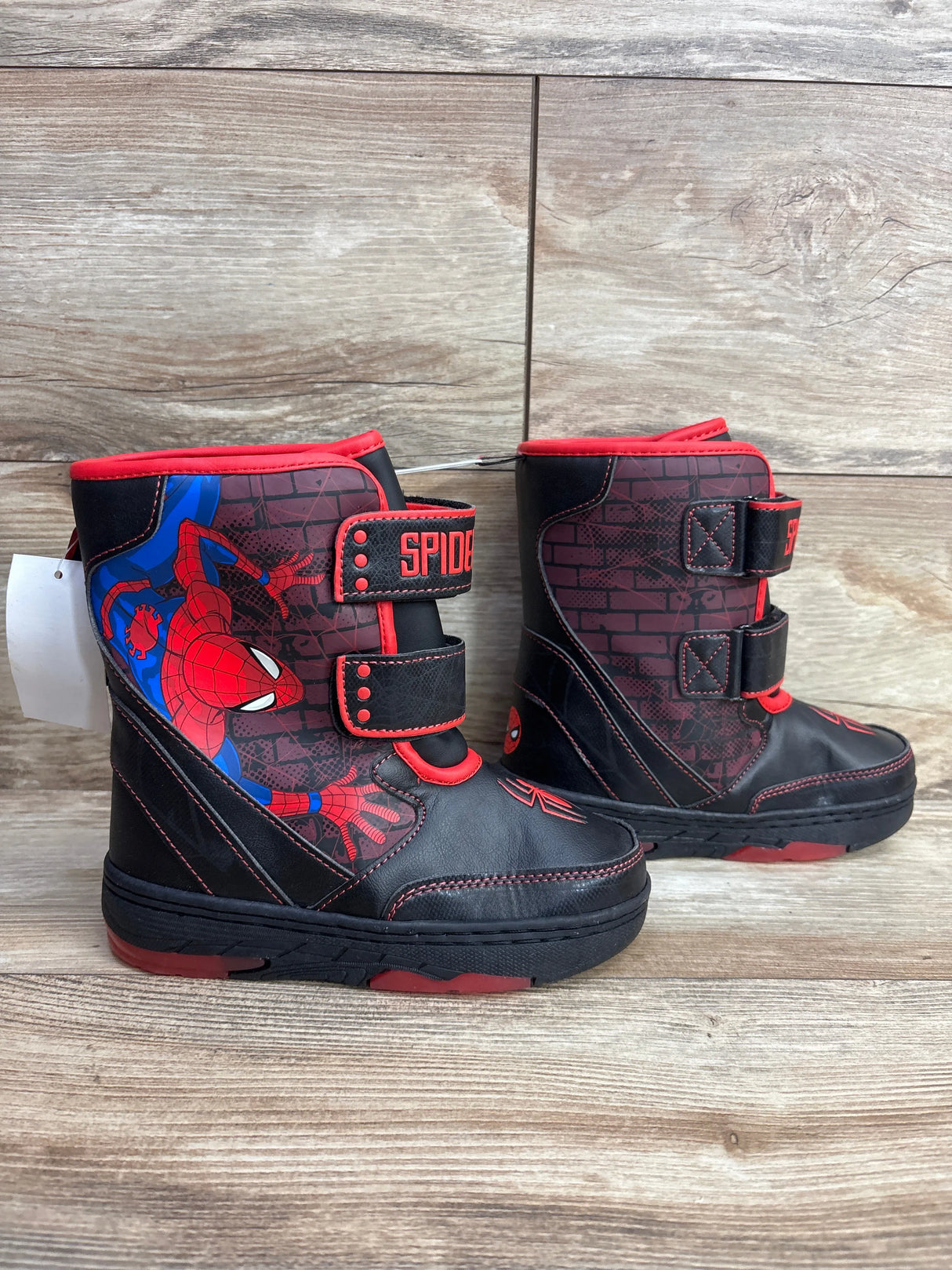NEW Marvel Spider-Man Light-Up Winter Boots Black sz 13c