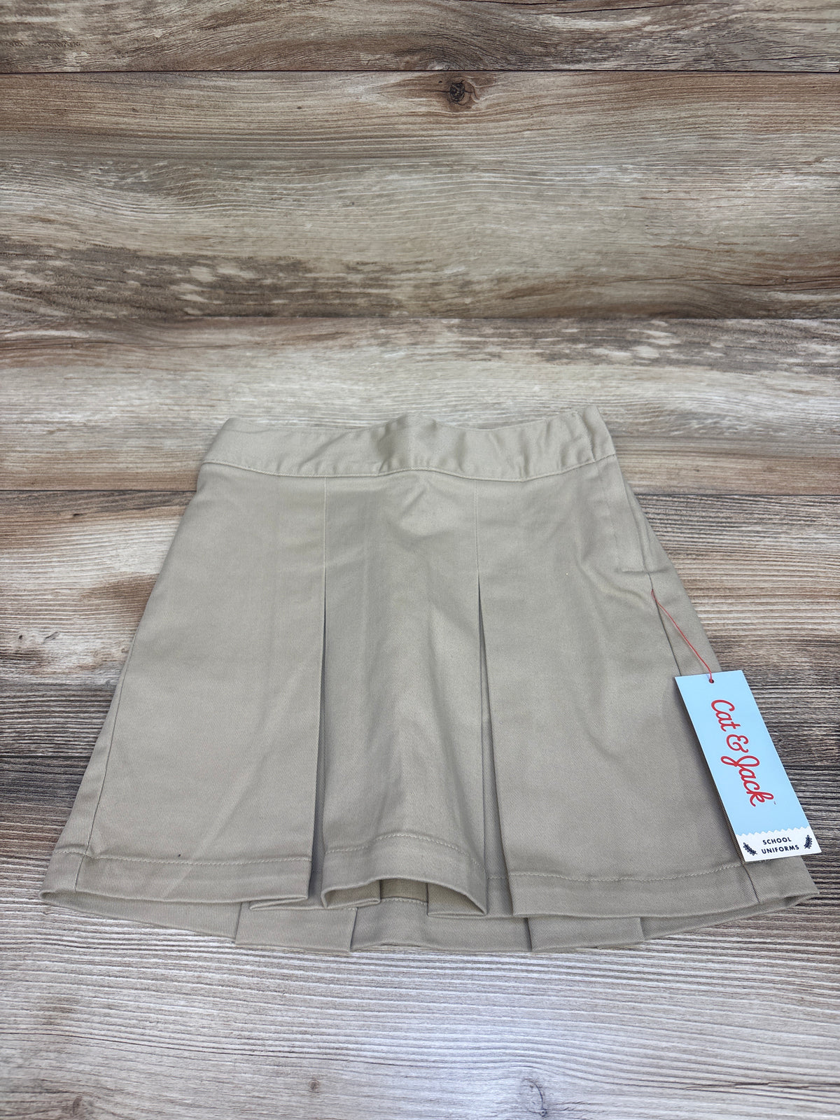 NEW Cat & Jack Pleated Uniform Skirt Tan sz 4T