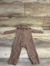 Carter's Waffle Knit Hooded Coverall Brown sz 12m