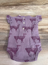 Kate Quinn Organic Flutter Sleeve Bodysuit Purple sz 3-6m