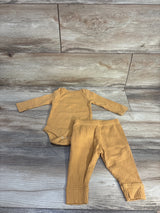 Cloud Island 2pc Ribbed Bodysuit & Bottoms Set Orange sz 0-3m