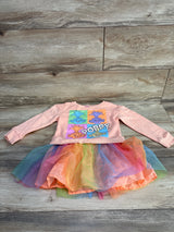 Trolls Poppy Tulle Sweatshirt Dress Peach sz 3T