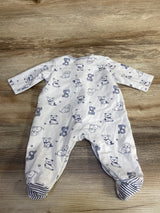 Little Me Dog Print Sleeper White sz 3m