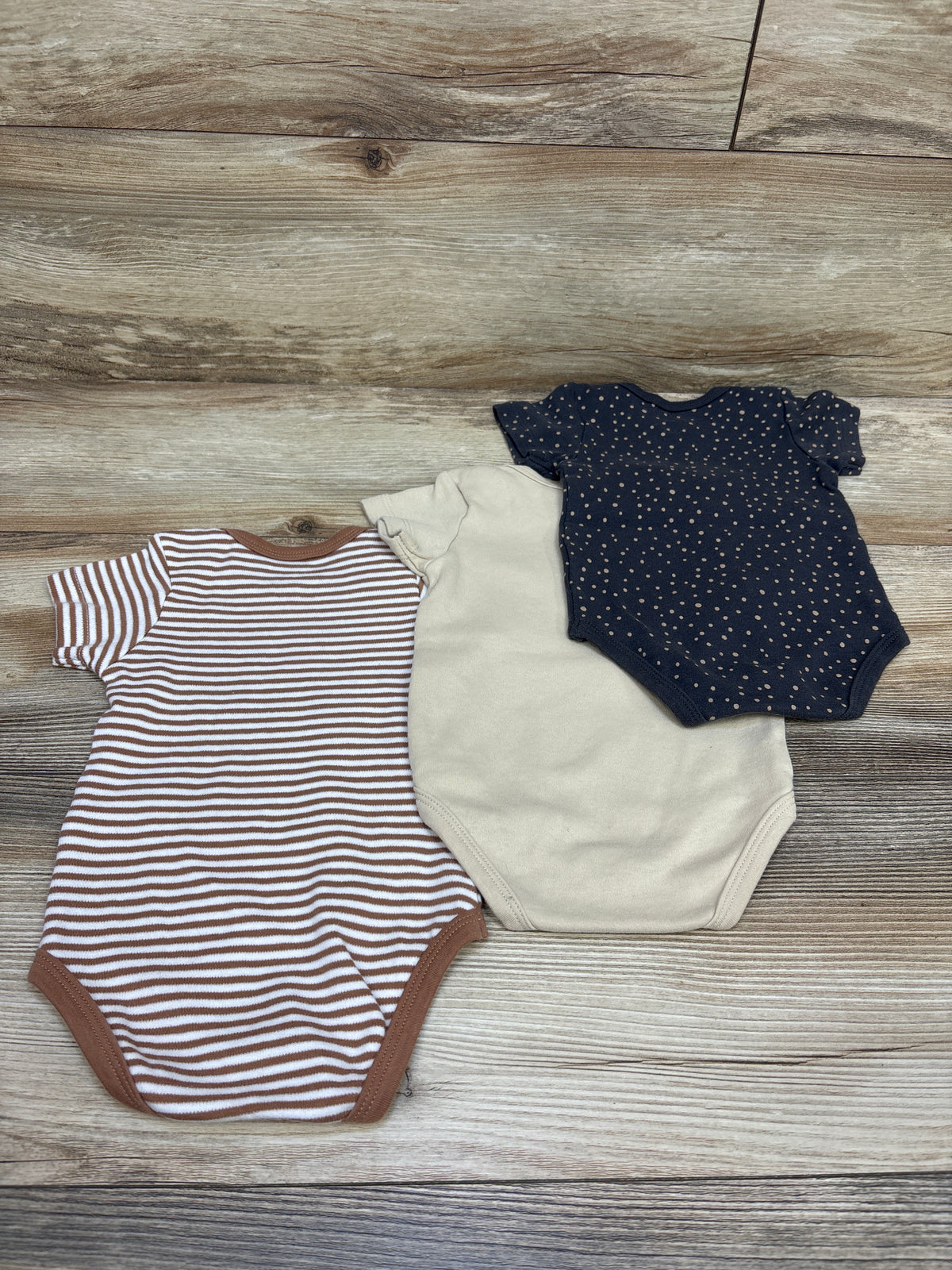 MAMIMAKA 3pk Bodysuit Set Tan sz 6m