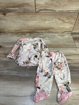 Posh P. 2pc Bamboo Kimono Top & Footed Leggings in Pink Rose sz 0-3m