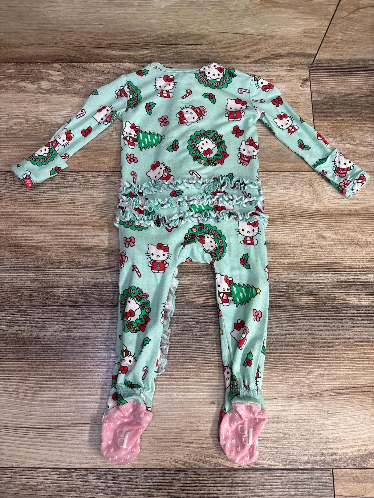 Posh P Hello Kitty Wreath Footie Ruffled Zippered Footie sz 0-3m