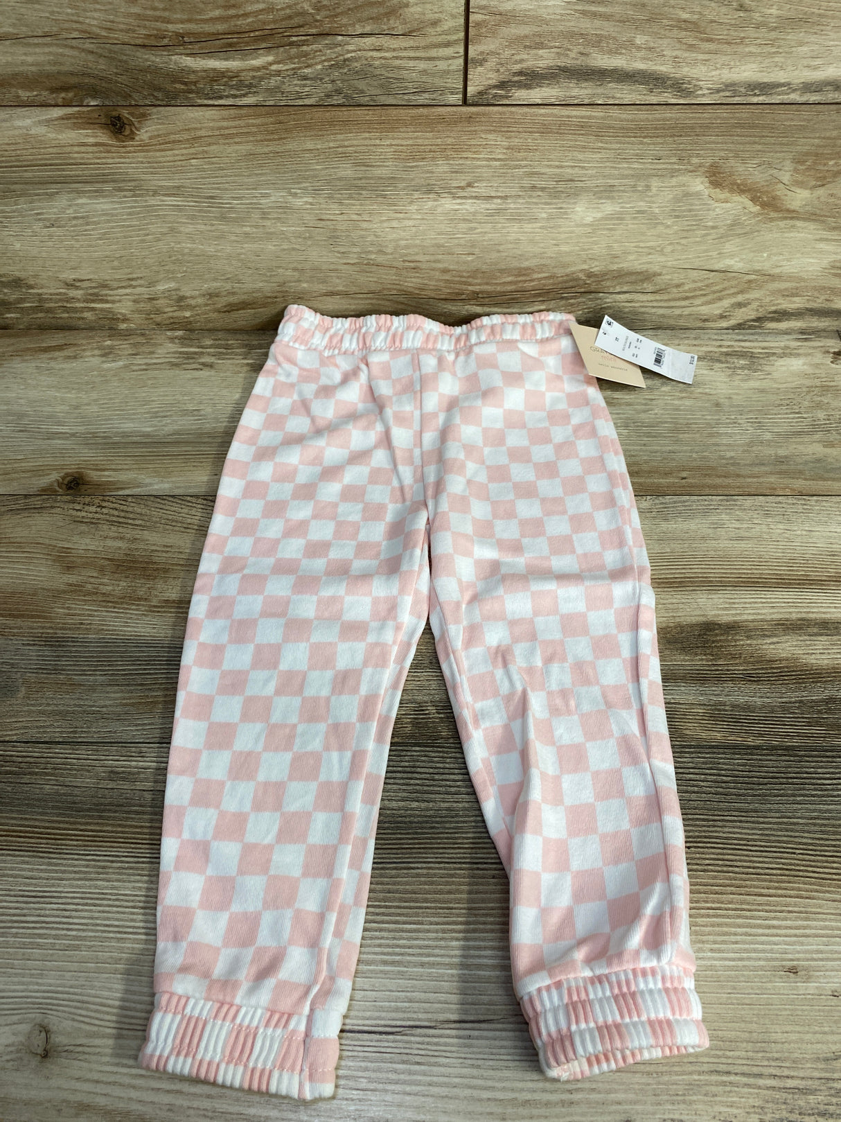 NEW Grayson Mini Checkered Drawstring Pants Pink sz 3T