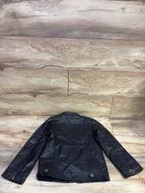 LJYH Faux-Leather Moto Jacket Black sz 5-6T