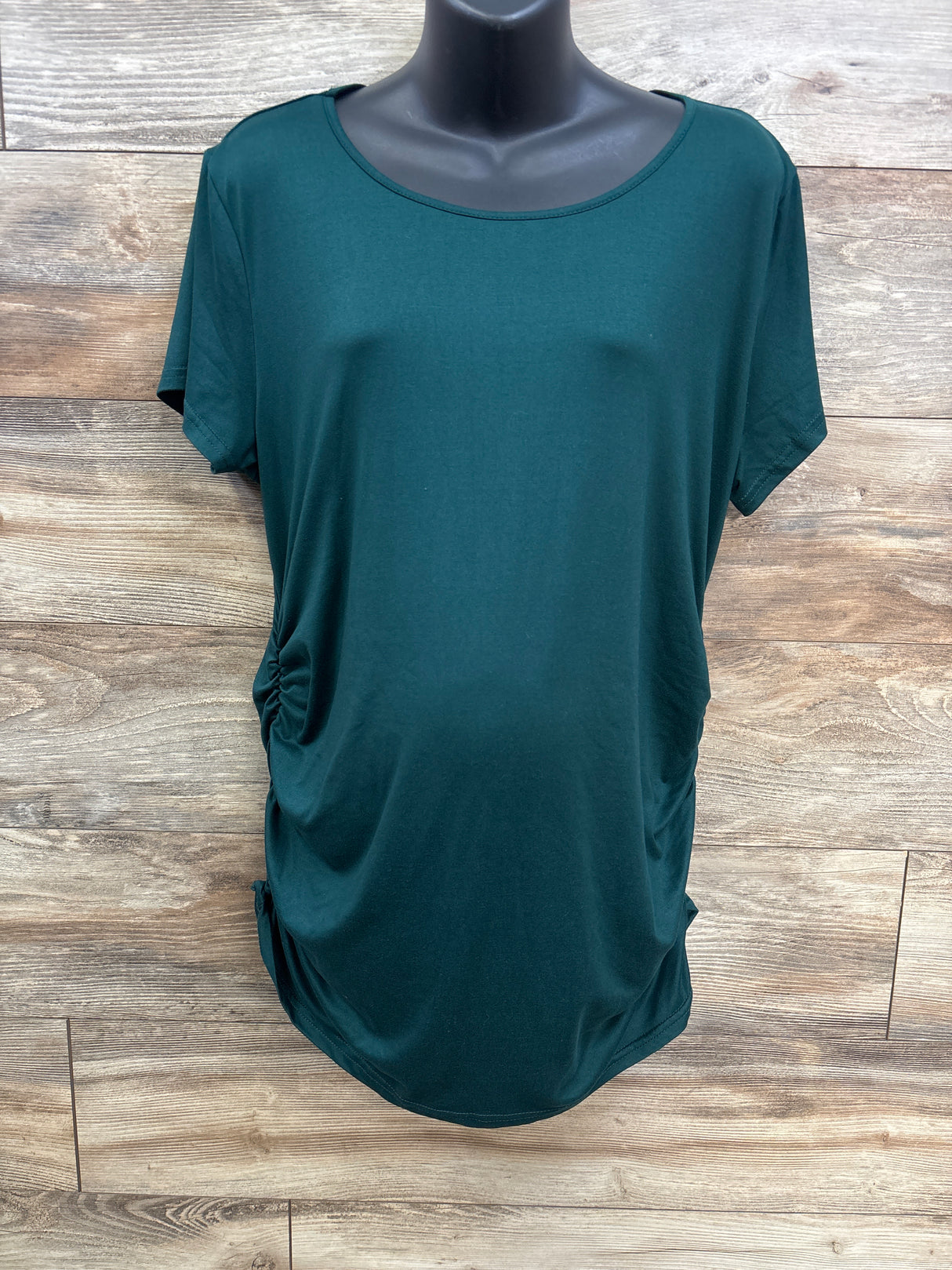 Ekouaer Ruched Shirt Emerald sz XXL
