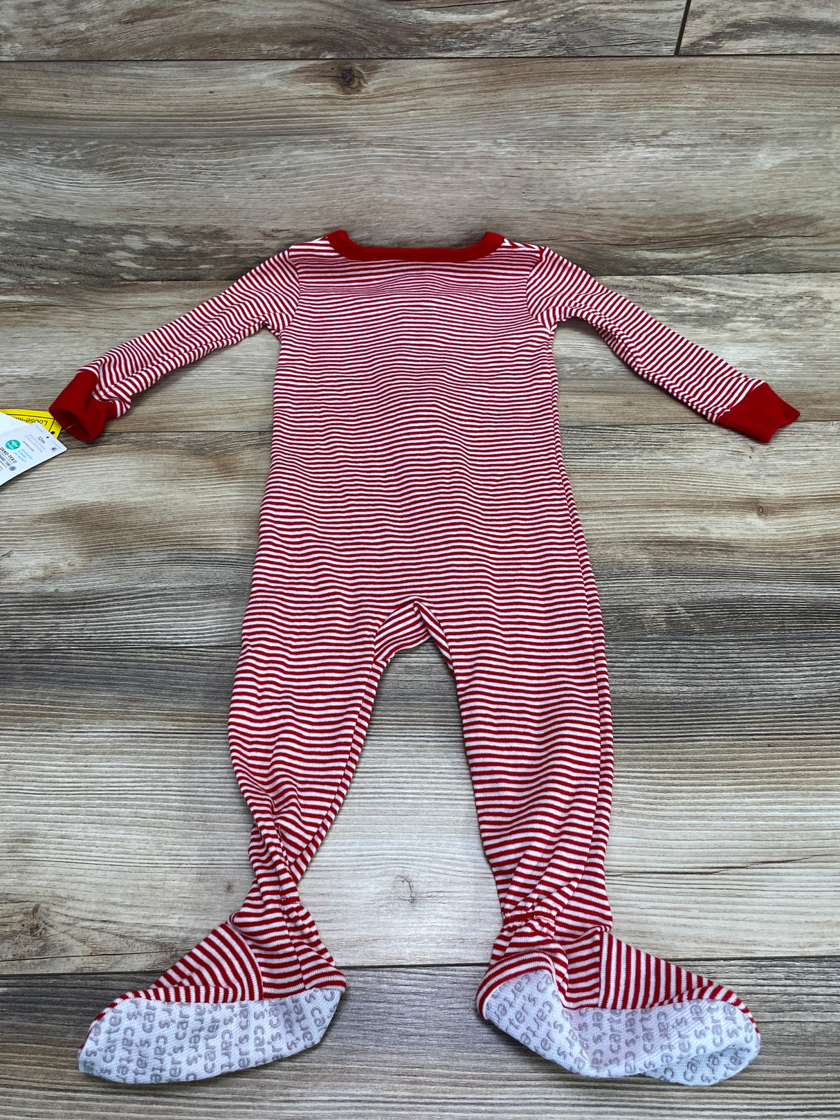 NEW Carter's Striped Heart Sleeper Red sz 12m