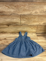 Cat & Jack Chambray Button Front Dress Blue sz 3T