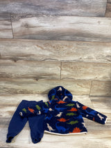 Little Me 2pc Faux Fur Full-Zip Jacket & Pants Set Navy sz 18m