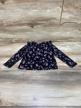 Children's Place Ruffle Floral Shirt Black sz 2T