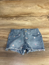 Cat & Jack Embroidered Denim Shorts Blue sz 4T - Me n Mommy To Be