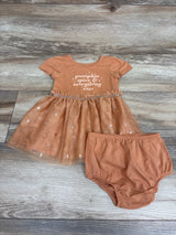 Cat & Jack 2pc Pumpkin Spice & Everything Nice Dress Set Orange sz 12m
