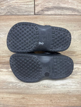 Panda Applique Fuzzy Lined Clogs Black sz 8c