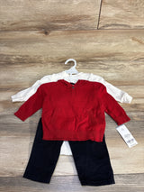 NEW Carter's 3pc Christmas Bodysuit Set White sz 6m