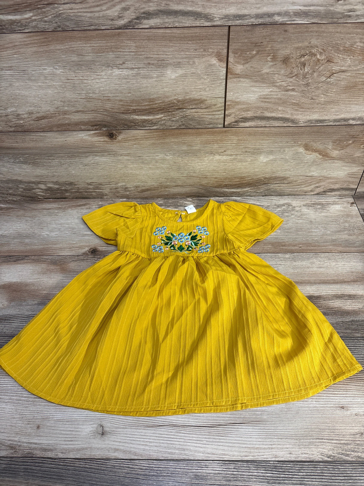 NEW Shein Embroidered Dress Yellow sz 18-24m