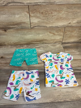 Carter's 3pc Mermaid Pajama Set White sz 12m