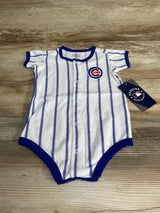 NEW MLB Chicago Cubs Pinstripe Power Hitter Romper sz 6-9m