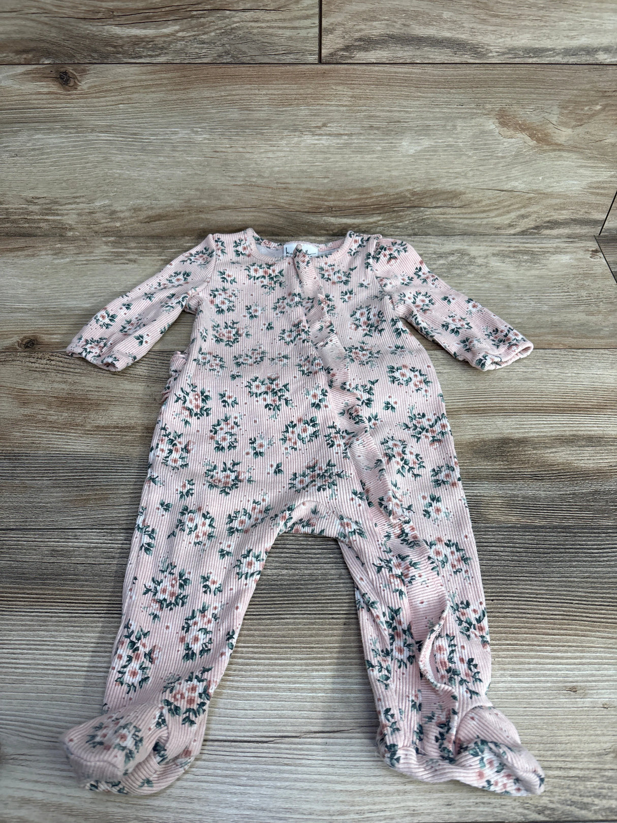 Nicole Miller Floral Ribbed Sleeper Pink sz 6-9m