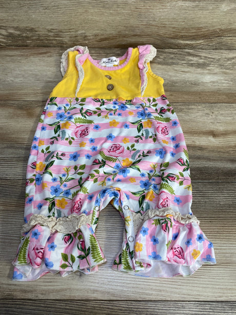 Marie Nicole Floral Romper Yellow sz 12-18m - Me n Mommy To Be