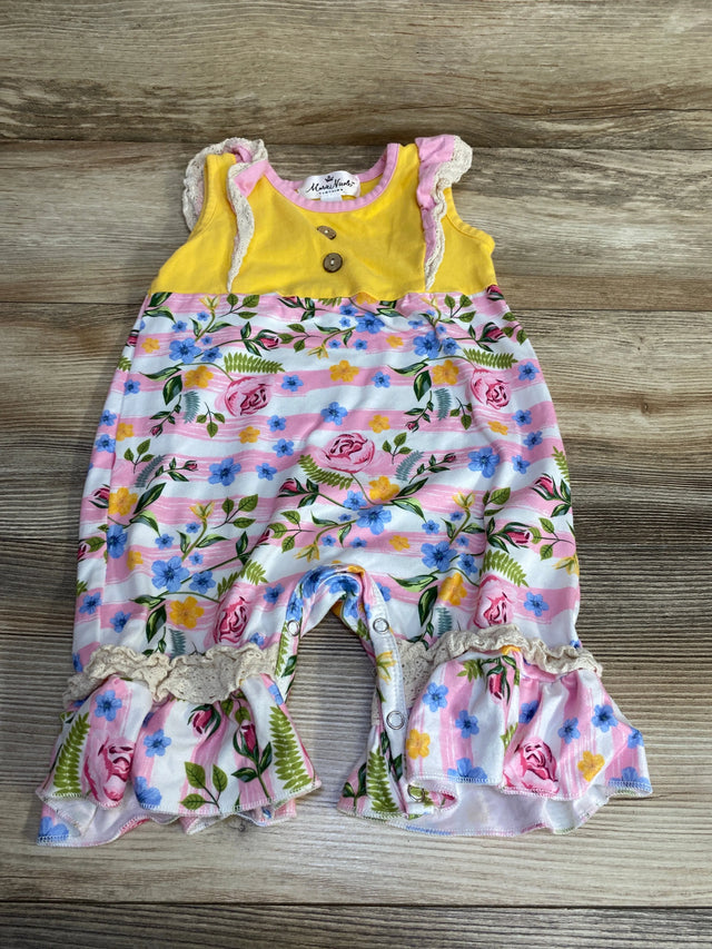 Marie Nicole Floral Romper Yellow sz 12-18m - Me n Mommy To Be