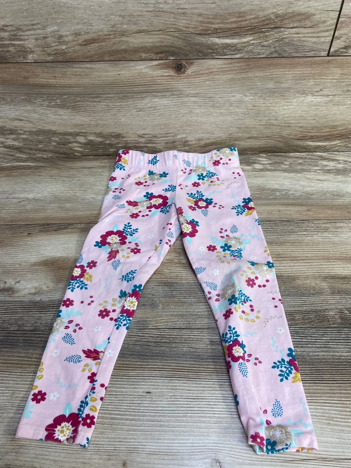 Shabby Chic Floral Leggings Pink sz 4T