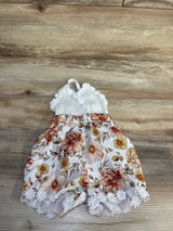 Shein Floral Crisscross Cami Romper White sz 6-9m