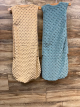BSTOPPT 3-Way Adjustable Wearable Sleep Sack Swaddle Teal & Brown sz 6-12m