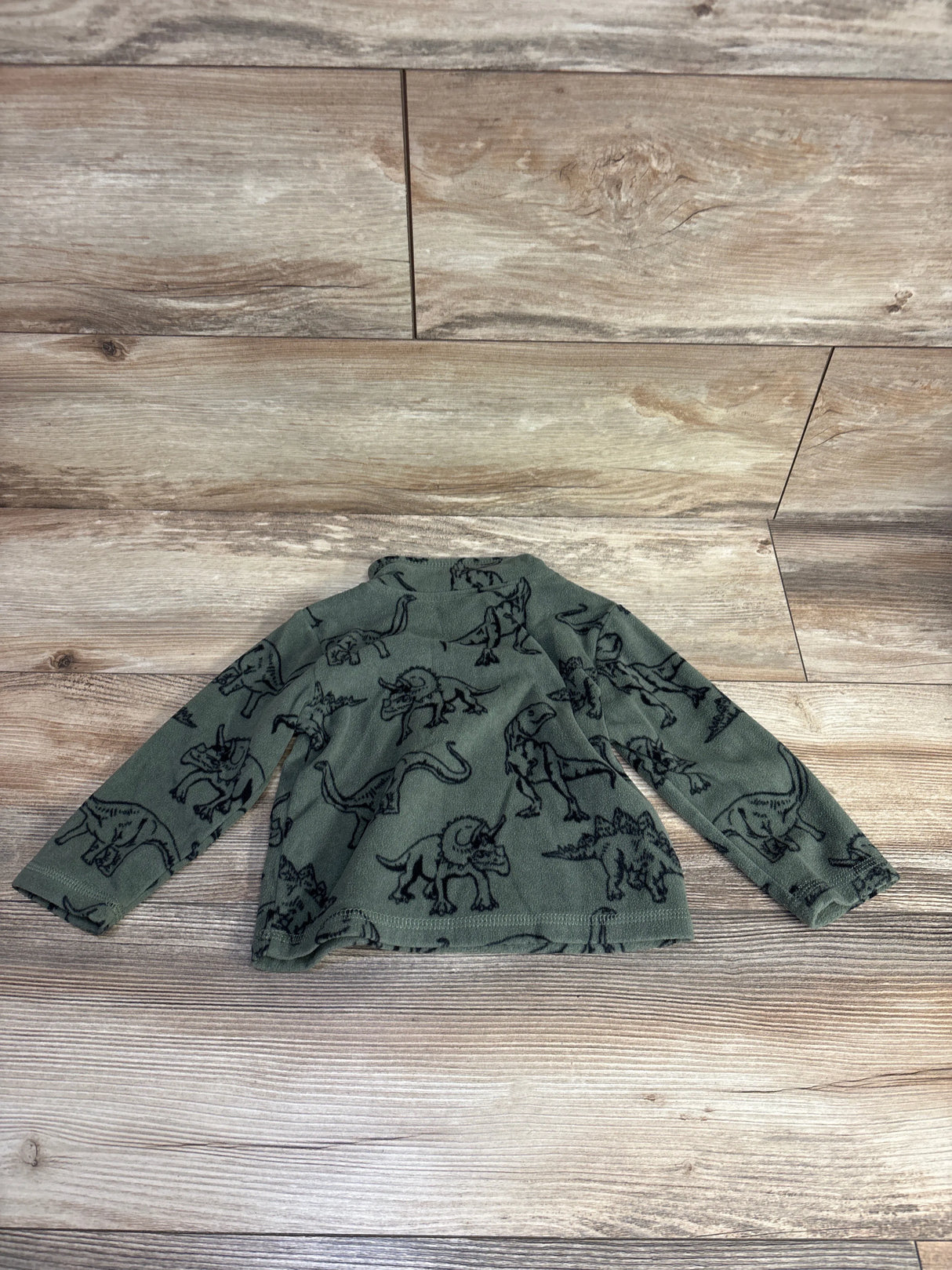Children's Place Dinosaur 1/4 Zip Fleece Jacket Green sz 12-18m