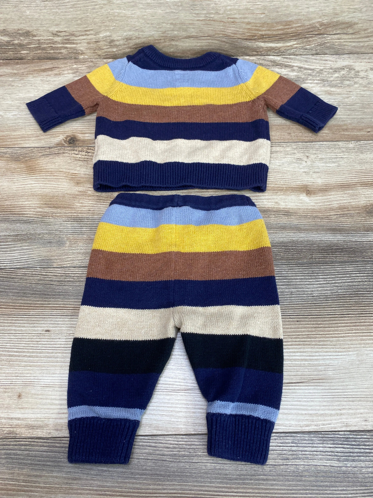 Baby Gap 2pc Stripe Sweater Set Navy sz 0-3m